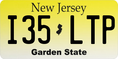 NJ license plate I35LTP