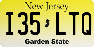 NJ license plate I35LTQ