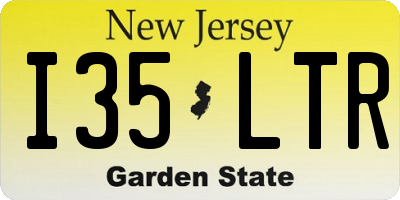 NJ license plate I35LTR
