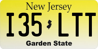 NJ license plate I35LTT