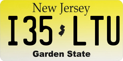 NJ license plate I35LTU