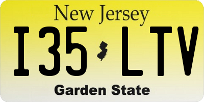 NJ license plate I35LTV