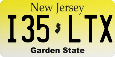 NJ license plate I35LTX