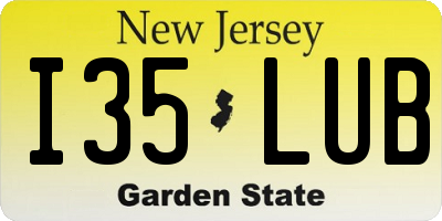 NJ license plate I35LUB