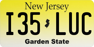 NJ license plate I35LUC