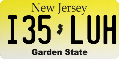 NJ license plate I35LUH