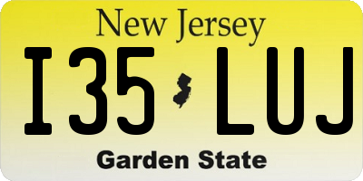NJ license plate I35LUJ