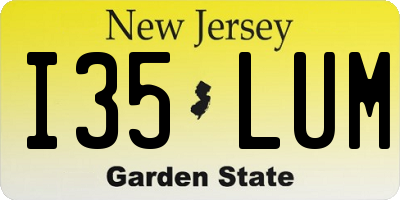NJ license plate I35LUM