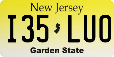 NJ license plate I35LUO