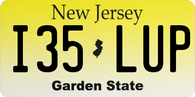 NJ license plate I35LUP
