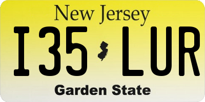 NJ license plate I35LUR