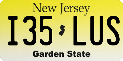 NJ license plate I35LUS