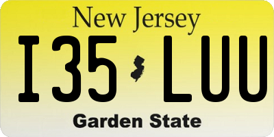 NJ license plate I35LUU