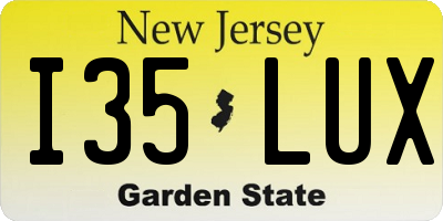 NJ license plate I35LUX