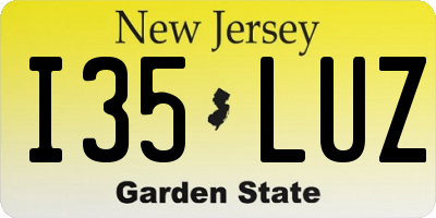 NJ license plate I35LUZ