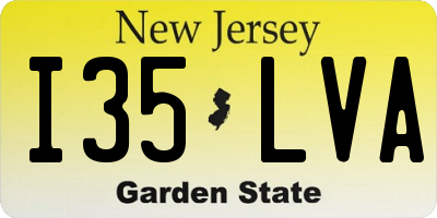 NJ license plate I35LVA
