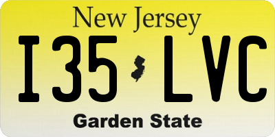 NJ license plate I35LVC