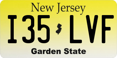 NJ license plate I35LVF
