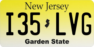 NJ license plate I35LVG