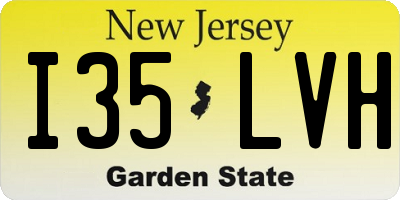 NJ license plate I35LVH