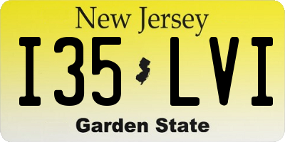 NJ license plate I35LVI