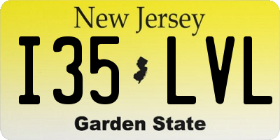 NJ license plate I35LVL