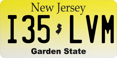 NJ license plate I35LVM