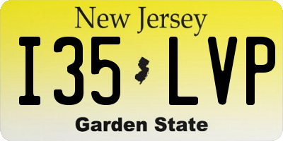 NJ license plate I35LVP