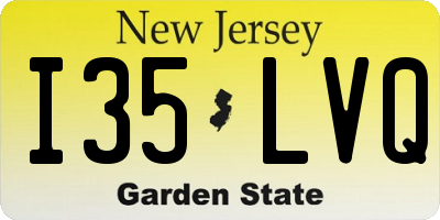NJ license plate I35LVQ