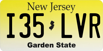 NJ license plate I35LVR