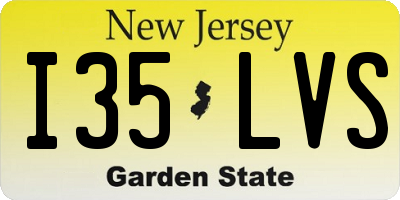 NJ license plate I35LVS