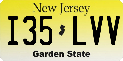 NJ license plate I35LVV