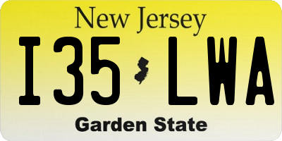 NJ license plate I35LWA