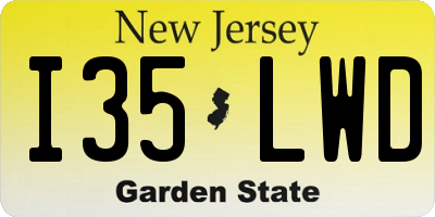 NJ license plate I35LWD