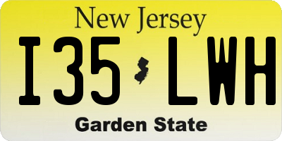 NJ license plate I35LWH