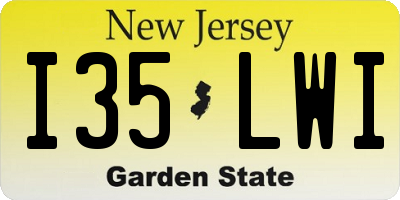 NJ license plate I35LWI