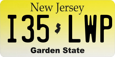 NJ license plate I35LWP