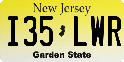 NJ license plate I35LWR