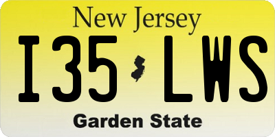 NJ license plate I35LWS