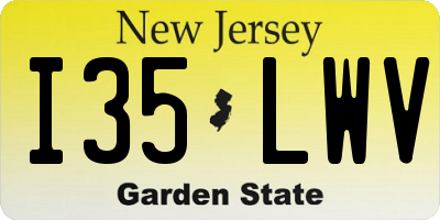 NJ license plate I35LWV
