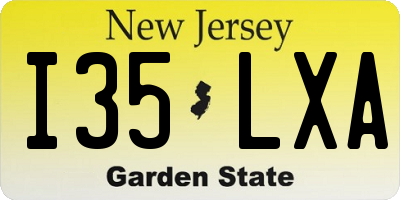 NJ license plate I35LXA