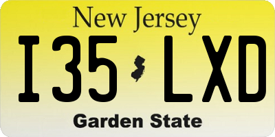 NJ license plate I35LXD