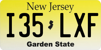 NJ license plate I35LXF