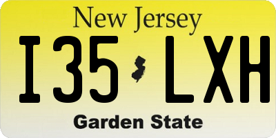 NJ license plate I35LXH