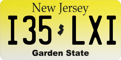 NJ license plate I35LXI