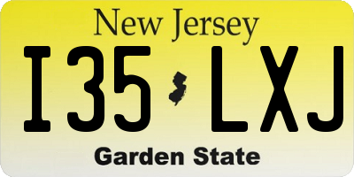 NJ license plate I35LXJ