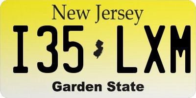 NJ license plate I35LXM