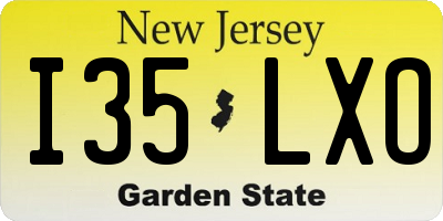NJ license plate I35LXO