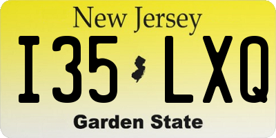NJ license plate I35LXQ