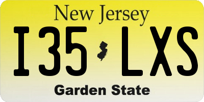 NJ license plate I35LXS
